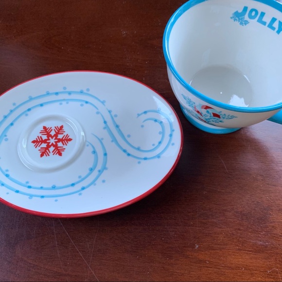 Christmas Starbucks cup with saucer plate - Picture 4 of 10